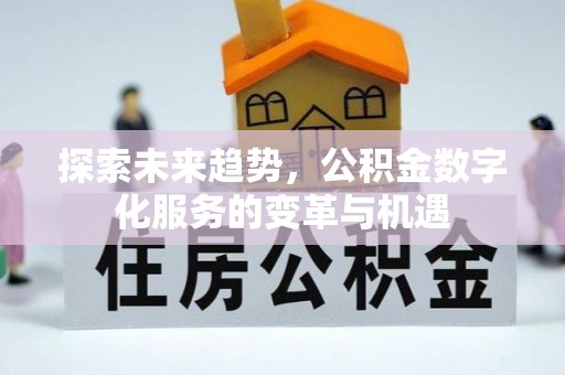 香港岛探索未来趋势，公积金数字化服务的变革与机遇