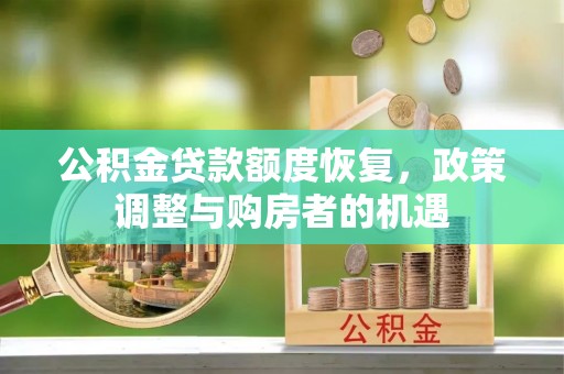 香港岛公积金贷款额度恢复，政策调整与购房者的机遇
