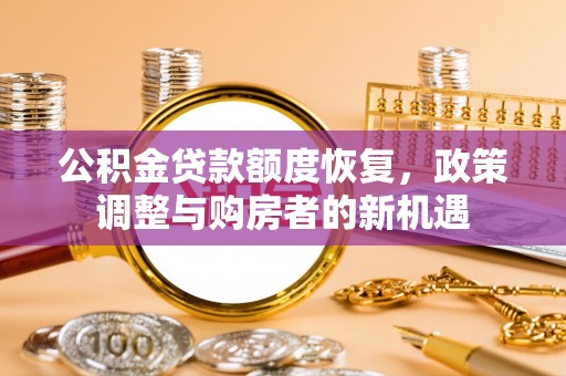 香港岛公积金贷款额度恢复，政策调整与购房者的新机遇