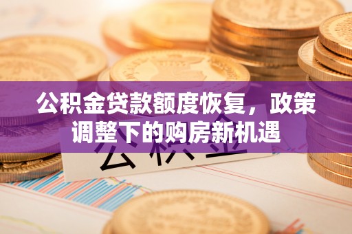 香港岛公积金贷款额度恢复，政策调整下的购房新机遇